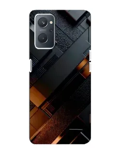 Чехол для OPPO A76 с картинкой «Черные геометрические блоки»