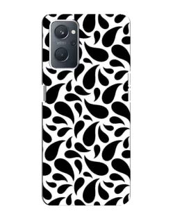 Чехол для OPPO A76 с картинкой «Контрастные черные капли»