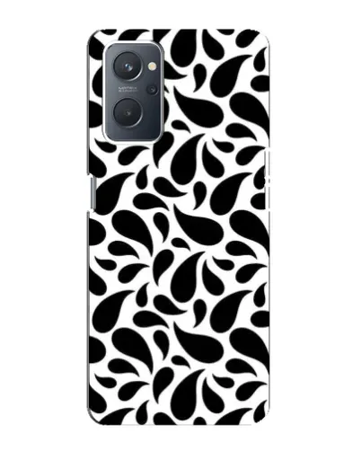 Чехол для OPPO A76 с картинкой «Контрастные черные капли»