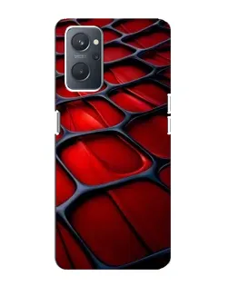 Чехол для OPPO A76 с картинкой «Красная глянцевая сетка»