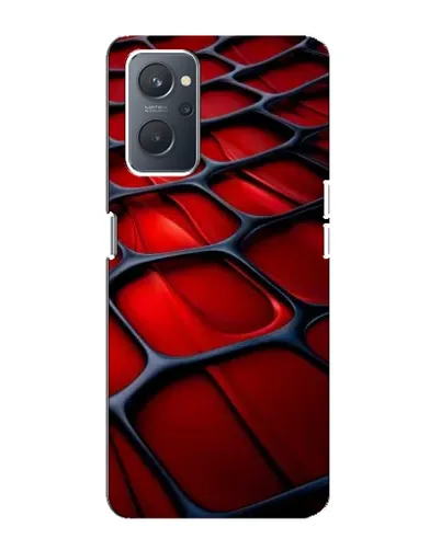 Чехол для OPPO A76 с картинкой «Красная глянцевая сетка»