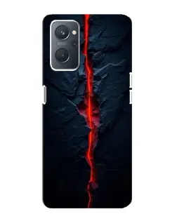 Чехол для OPPO A76 с картинкой «Kрасная лавовая трещина»