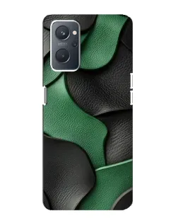 Чехол для OPPO A76 с картинкой «Зеленые кожаные волны»