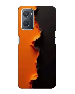 Чехол для OPPO A76 с картинкой «Оранжевый разлом»