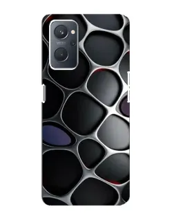 Чехол для OPPO A76 с картинкой «Объемная темная решетка»