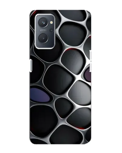 Чехол для OPPO A76 с картинкой «Объемная темная решетка»