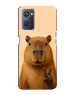 Чехол для OPPO A76 с картинкой «Капибара виктория»