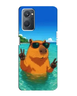 Чехол для OPPO A76 с картинкой «Морская капибара»