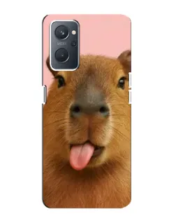 Чехол для OPPO A76 с картинкой «Капибара с языком»