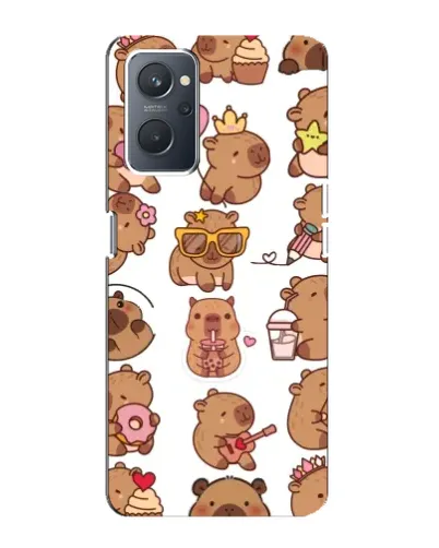Чехол для OPPO A76 с картинкой «Стикерпак с капибарами»
