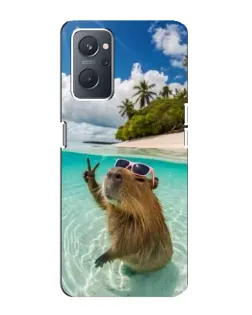 Чехол для OPPO A76 с картинкой «Капибара на море»