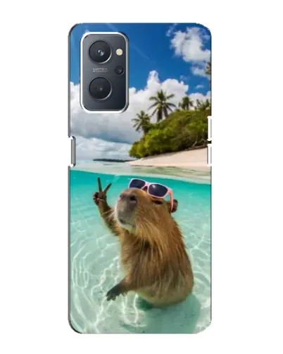Чехол для OPPO A76 с картинкой «Капибара на море»