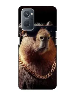 Чехол для OPPO A76 с картинкой «Капибара золотая цепь»