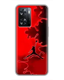 Чехол для OPPO A77 с картинкой «Jordan Red Smoke»