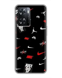 Чехол для OPPO A77 с картинкой «Nike Mix Pattern»