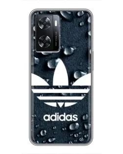 Чехол для OPPO A77 с картинкой «Adidas Trefoil Blue»