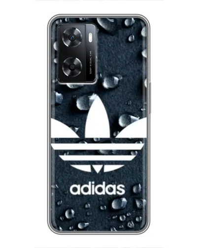 Чехол для OPPO A77 с картинкой «Adidas Trefoil Blue»