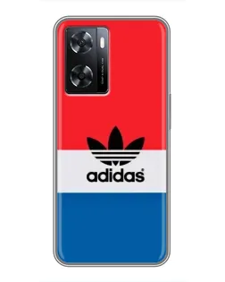 Чехол для OPPO A77 с картинкой «Ретро блоки Adidas»