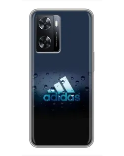 Чехол для OPPO A77 с картинкой «Adidas Water Drops»
