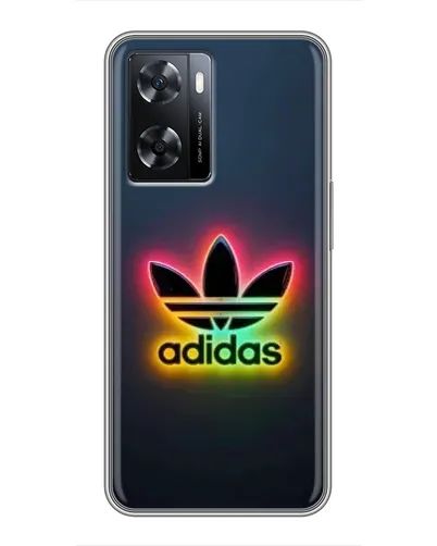 Чехол для OPPO A77 с картинкой «Неоновый Adidas»
