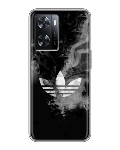 Чехол для OPPO A77 с картинкой «Абстрактный дым Adidas»