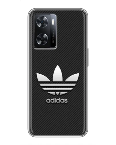Чехол для OPPO A77 с картинкой «Adidas Карбоновая текстура»