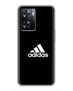 Чехол для OPPO A77 с картинкой «Черная классика Adidas»