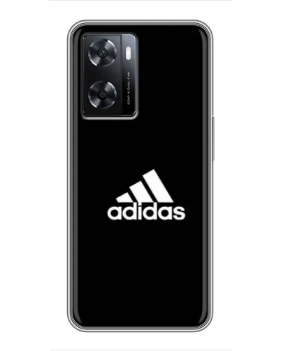 Чехол для OPPO A77 с картинкой «Черная классика Adidas»