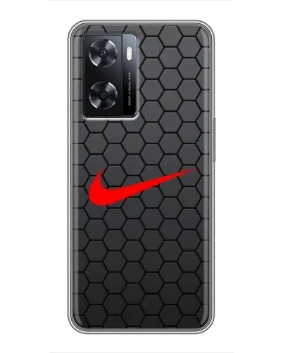 Чехол для OPPO A77 с картинкой «Nike — карбоновая сетка»
