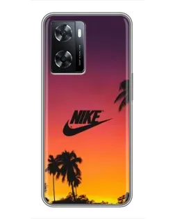 Чехол для OPPO A77 с картинкой «Nike на закате солнца» Чехол для OPPO A77 с картинкой «Nike на закате солнца»