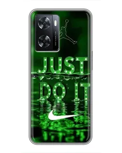 Чехол для OPPO A77 с картинкой «Зеленый неоновый Nike» Чехол для OPPO A77 с картинкой «Зеленый неоновый Nike»
