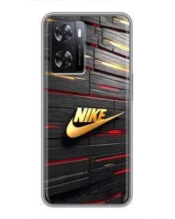 Чехол для OPPO A77 с картинкой «Золотой Nike на металле» Чехол для OPPO A77 с картинкой «Золотой Nike на металле»
