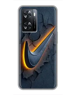 Чехол для OPPO A77 с картинкой «Объемный логотип Найк» Чехол для OPPO A77 с картинкой «Объемный логотип Найк»