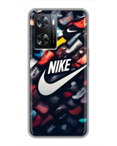 Чехол для OPPO A77 с картинкой «Коллекция кроссовок Nike»