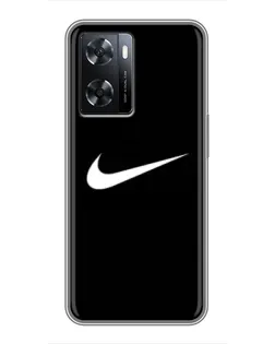 Чехол для OPPO A77 с картинкой «Минималистический Найк» Чехол для OPPO A77 с картинкой «Минималистический Найк»