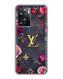 Чехол для OPPO A77 с картинкой «Цветочный Louis Vuitton»