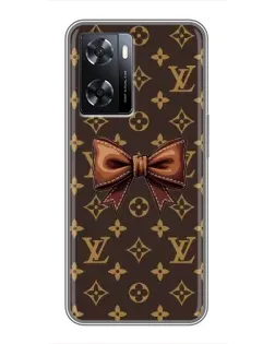 Чехол для OPPO A77 с картинкой «LV с бантом»