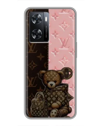 Чехол для OPPO A77 с картинкой «Мишка в стиле LV»