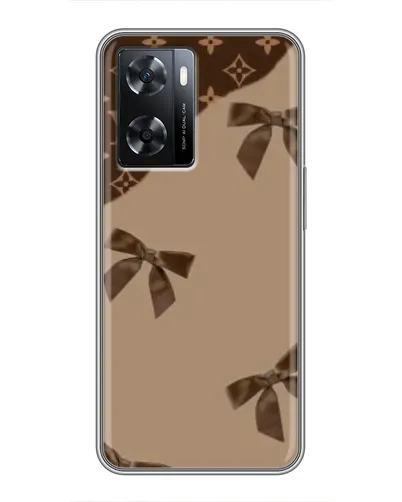Чехол для OPPO A77 с картинкой «LV — кофейный атлас»
