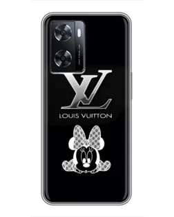 Чехол для OPPO A77 с картинкой «LV и Минни Маус»