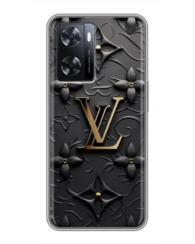 Чехол для OPPO A77 с картинкой «Кожаная текстура LV»
