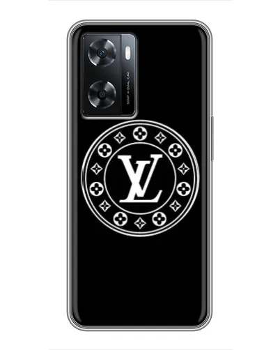 Чехол для OPPO A77 с картинкой «LV — печать стиля»