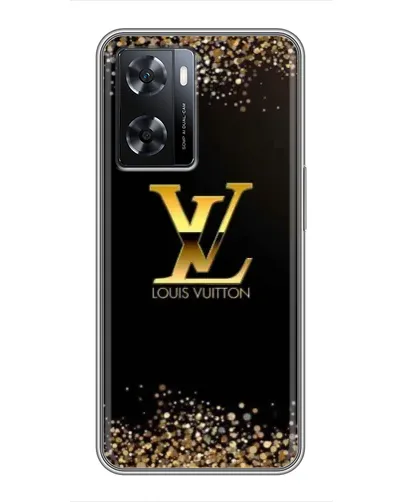 Чехол для OPPO A77 с картинкой «LV — золотые искры»