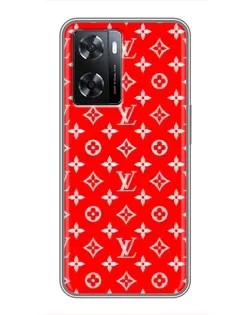 Чехол для OPPO A77 с картинкой «Яркий паттерн LV»