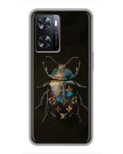 Чехол для OPPO A77 с картинкой «LV — мраморный принт»