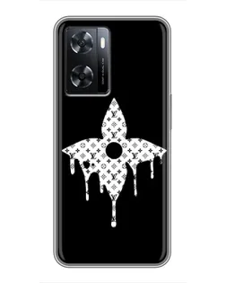 Чехол для OPPO A77 с картинкой «Цветочная монограмма»
