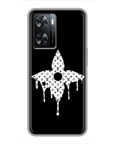 Чехол для OPPO A77 с картинкой «Цветочная монограмма»
