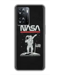 Чехол для OPPO A77 с картинкой «NASA — шагаем по Луне» Чехол для OPPO A77 с картинкой «NASA — шагаем по Луне»