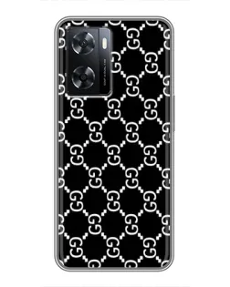Чехол для OPPO A77 с картинкой «Gucci — сетчатый паттерн»