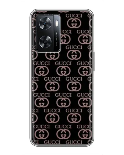 Чехол для OPPO A77 с картинкой «Классическая монограмма Gucci»